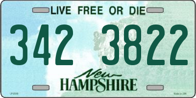 NH license plate 3423822