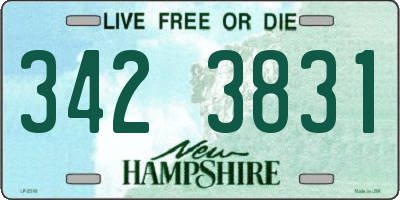 NH license plate 3423831