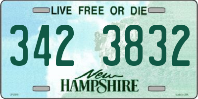 NH license plate 3423832
