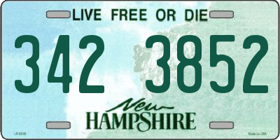 NH license plate 3423852