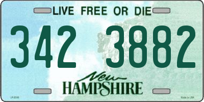 NH license plate 3423882