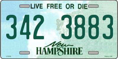 NH license plate 3423883