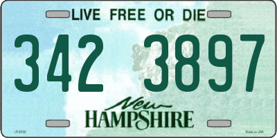 NH license plate 3423897