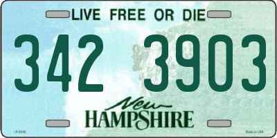 NH license plate 3423903