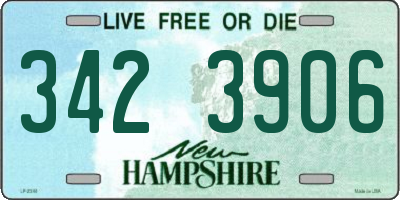 NH license plate 3423906