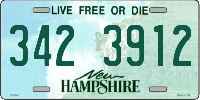 NH license plate 3423912