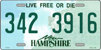 NH license plate 3423916