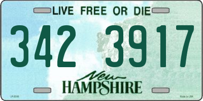 NH license plate 3423917