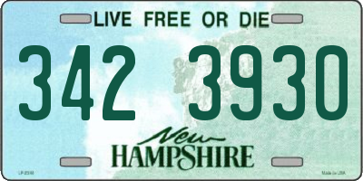 NH license plate 3423930