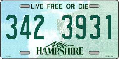 NH license plate 3423931