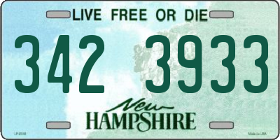 NH license plate 3423933