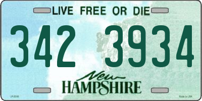 NH license plate 3423934