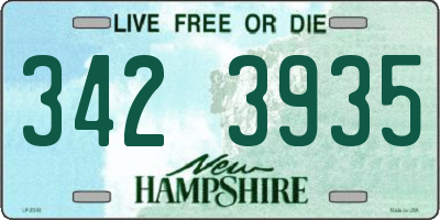 NH license plate 3423935