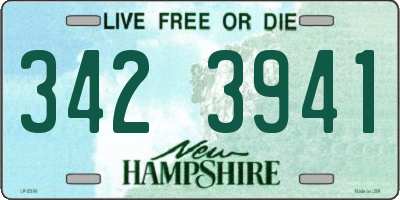 NH license plate 3423941