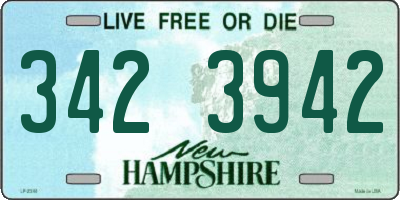 NH license plate 3423942