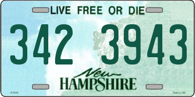 NH license plate 3423943