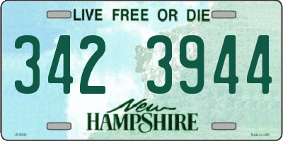 NH license plate 3423944