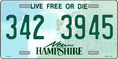 NH license plate 3423945