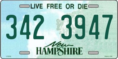 NH license plate 3423947