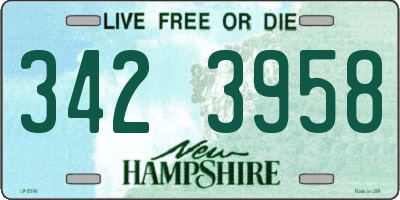 NH license plate 3423958