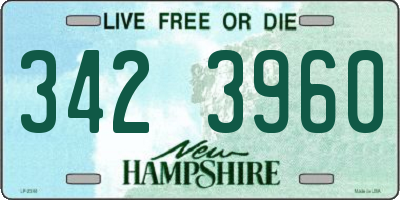 NH license plate 3423960