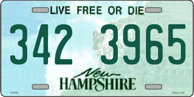 NH license plate 3423965