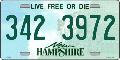NH license plate 3423972