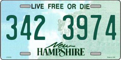NH license plate 3423974