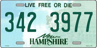 NH license plate 3423977