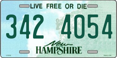 NH license plate 3424054