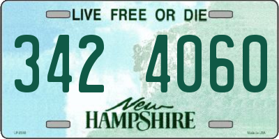 NH license plate 3424060