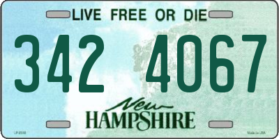 NH license plate 3424067