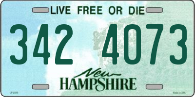 NH license plate 3424073