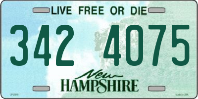 NH license plate 3424075