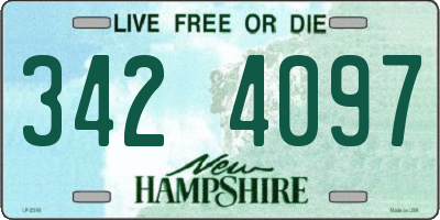 NH license plate 3424097