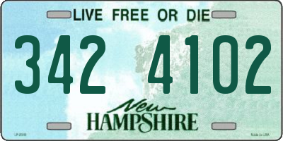 NH license plate 3424102