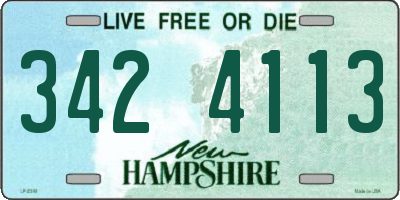 NH license plate 3424113