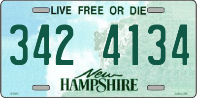 NH license plate 3424134