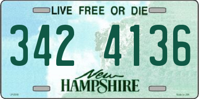 NH license plate 3424136