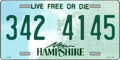 NH license plate 3424145