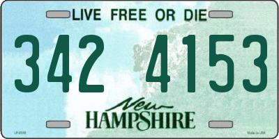 NH license plate 3424153