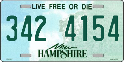 NH license plate 3424154