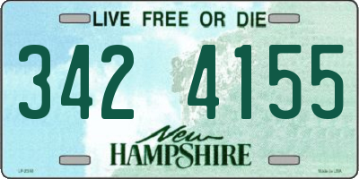 NH license plate 3424155