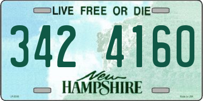 NH license plate 3424160
