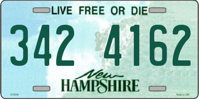 NH license plate 3424162