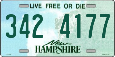 NH license plate 3424177