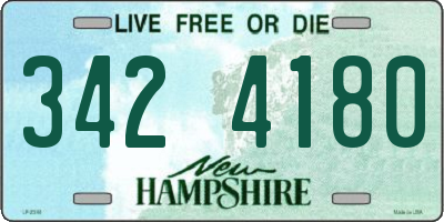 NH license plate 3424180