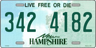 NH license plate 3424182