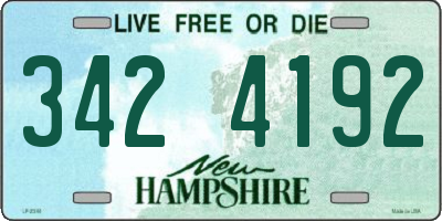NH license plate 3424192