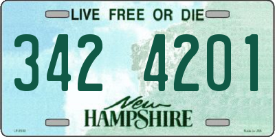NH license plate 3424201